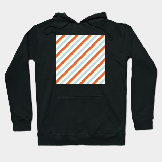 Blue & Orange Stripes Hoodie by StripePatterns